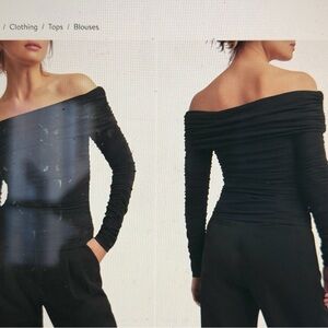 Favorite Daughter The Night Out Ruched Off the Shoulder Top